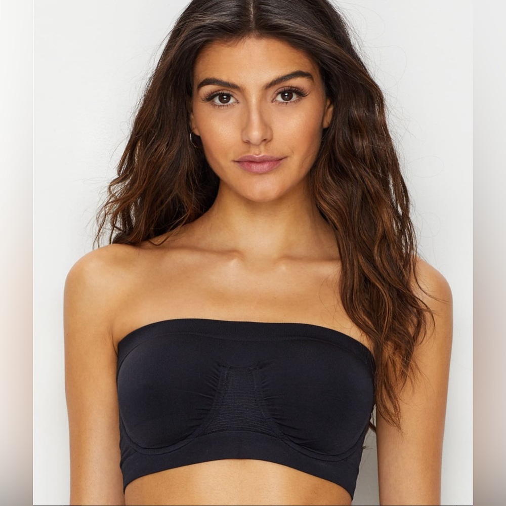 Ronda Shear Black Ahh Angel Bandeau Bra 1X